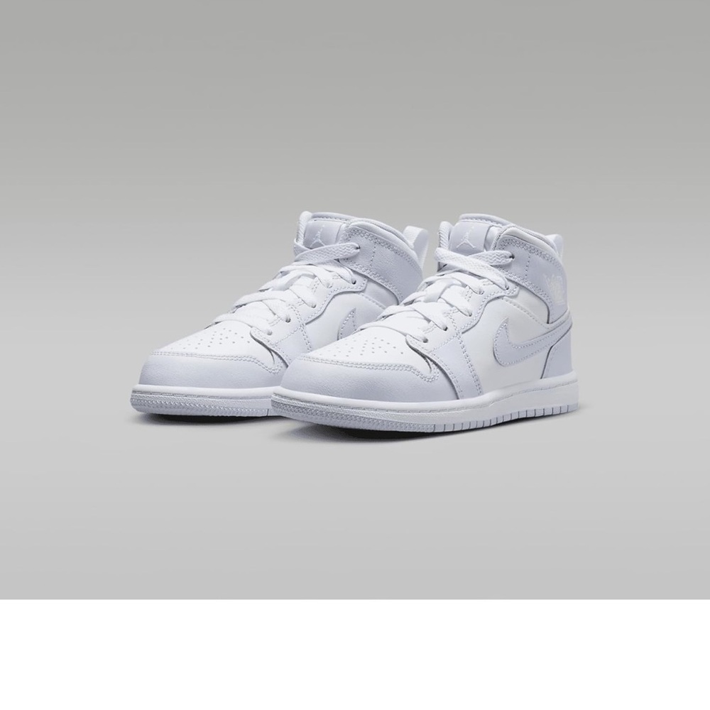 Jordan 1 Mid Little Kids' Shoes (FD8781-400, Cobalt Bliss/Neutral Grey/White)